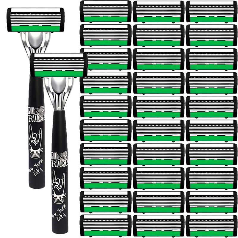 Safety Razor Handle - Lâmina de Barbear Masculina de Alta
