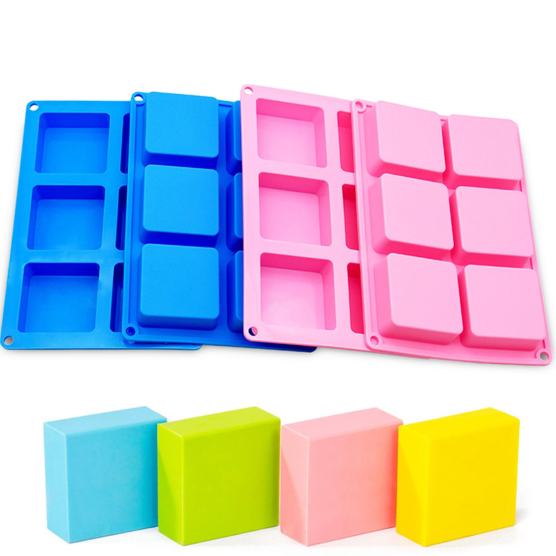 Eco Soap - Moldes para sabão quadrado com 6