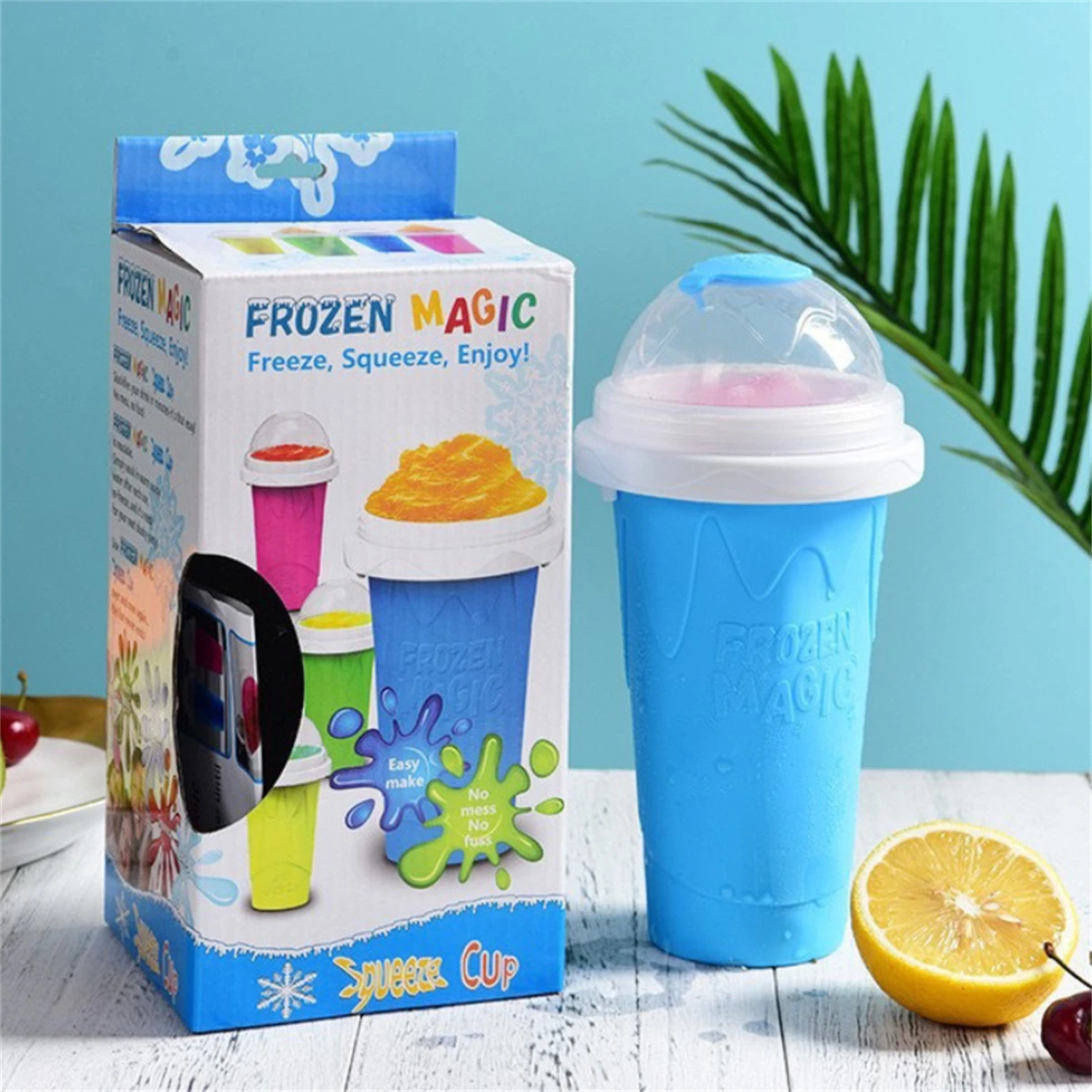 Reusable Bottle - Copo de Smoothie Caseiro Congelado Rápido,