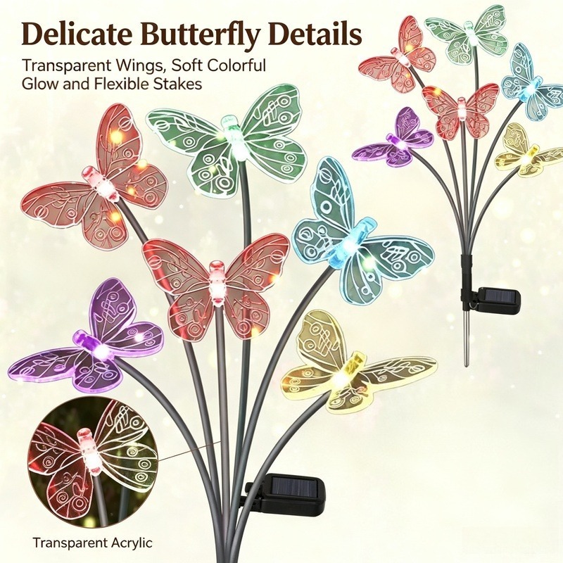 Solar Garden Light - Luzes de Borboleta Alimentadas por Energia