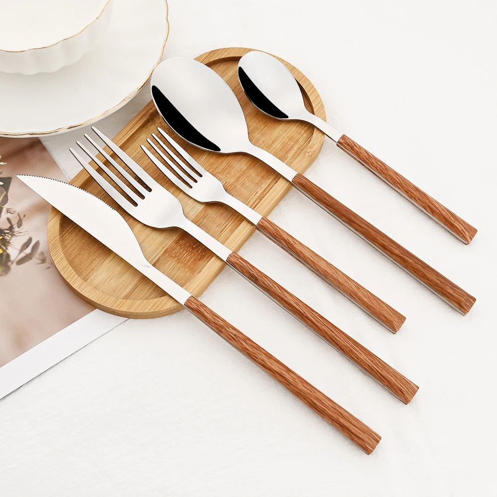 16/24/30 pçs de aço inoxidável - Bamboo Cutlery avaliação e preço