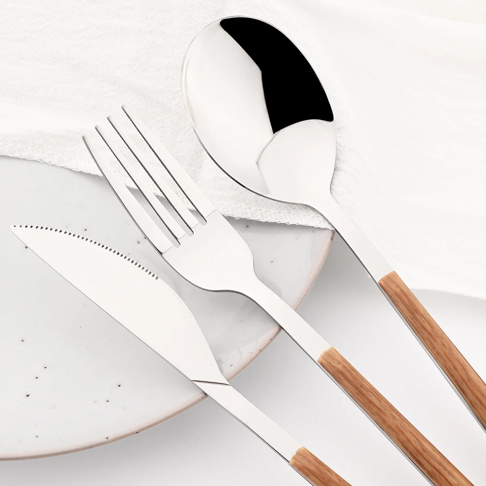 16/24/30 pçs de aço inoxidável - Bamboo Cutlery avaliação e preço