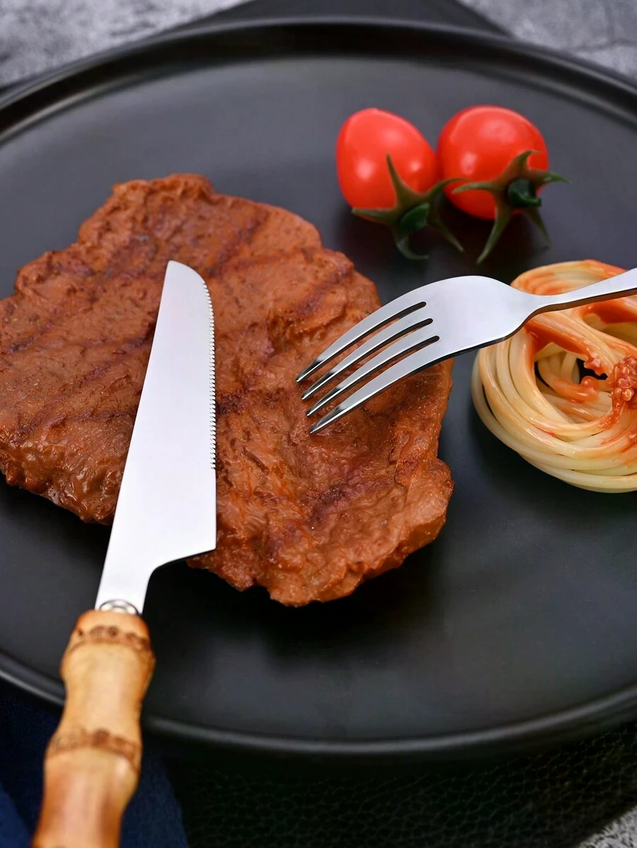 Conjunto de talheres de aço in - Bamboo Cutlery avaliação e preço