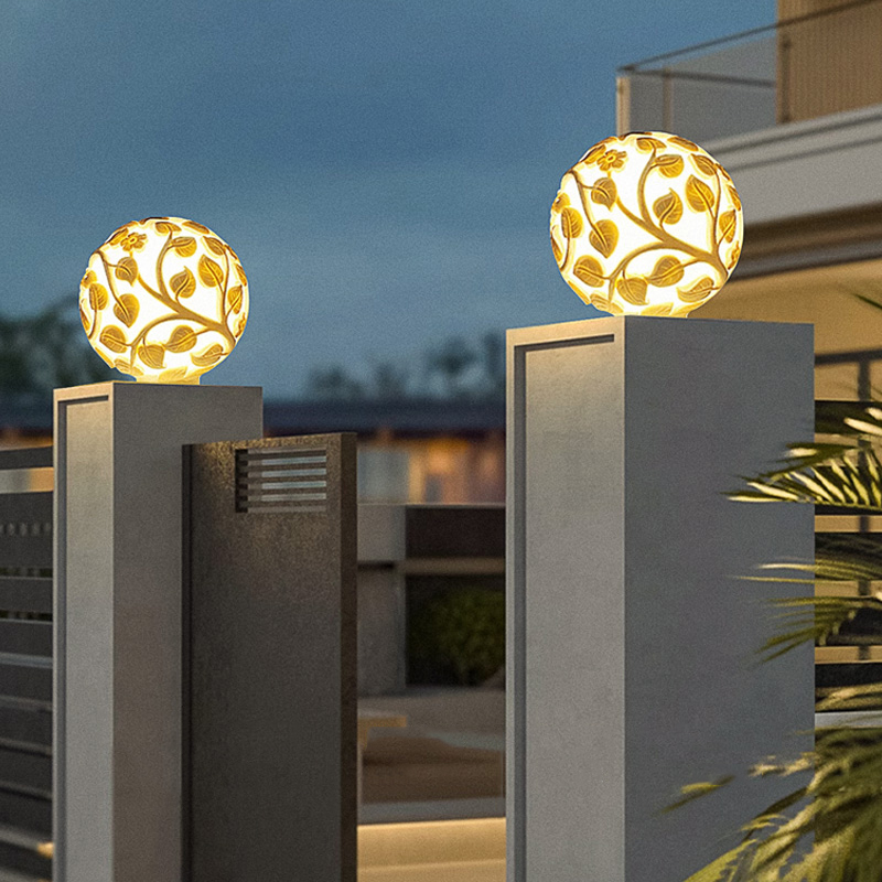 Luzes de coluna para exterior, - Solar Garden Light avaliação e preço