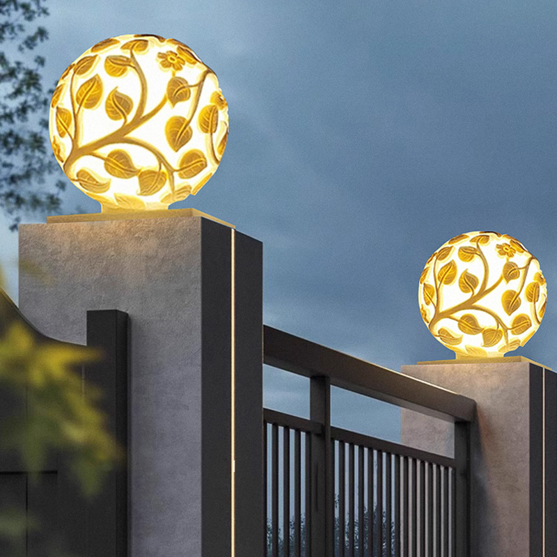 Luzes de coluna para exterior, - Solar Garden Light avaliação e preço