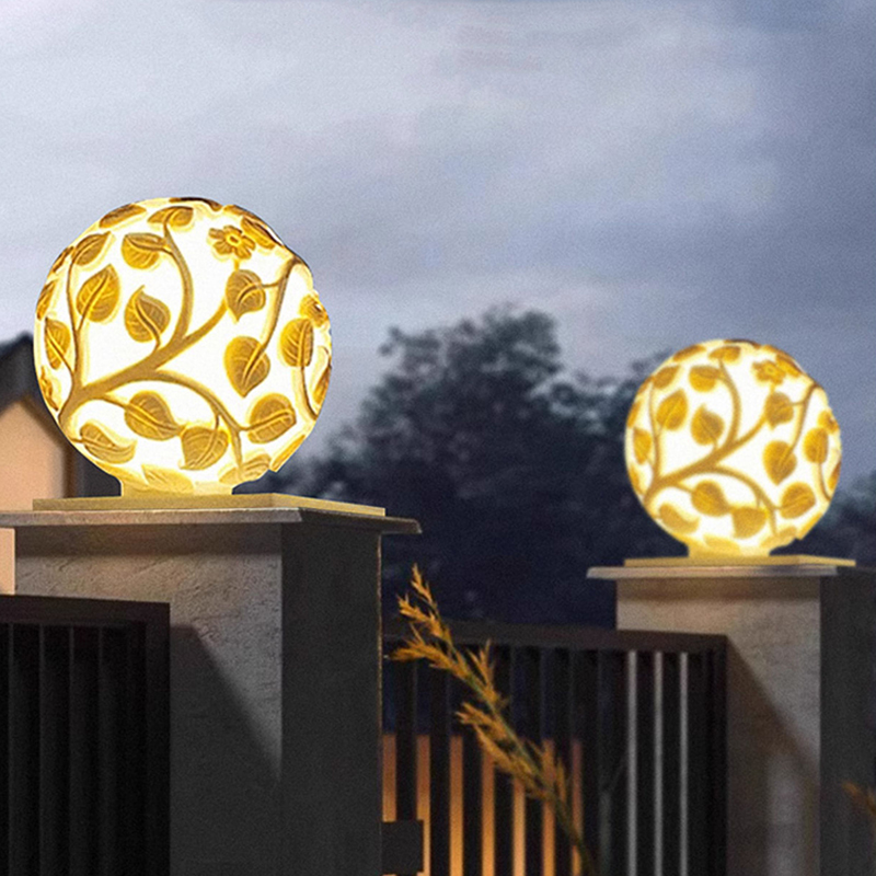 Luzes de coluna para exterior, - Solar Garden Light avaliação e preço