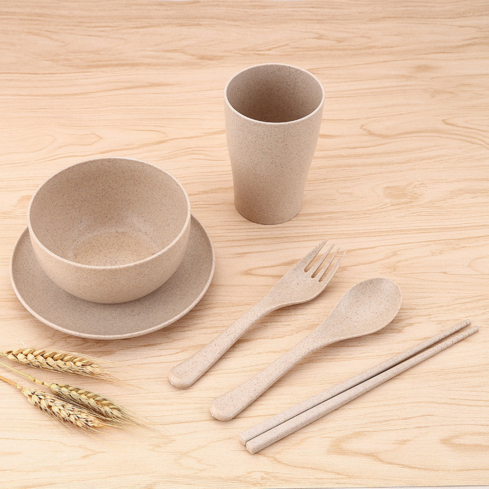 Conjunto de Louça de Palha de  - Reusable Straw avaliação e preço