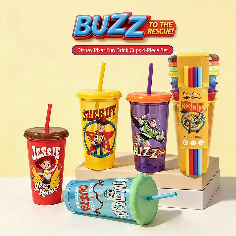 Copos de Plástico Toy Story 5, - Reusable Straw avaliação e preço