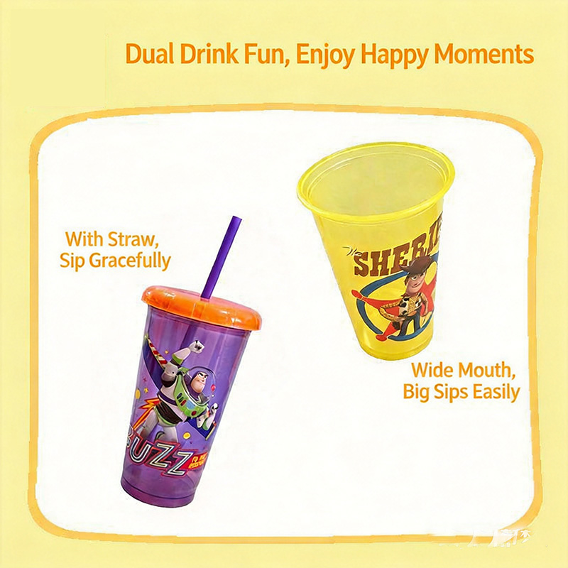 Copos de Plástico Toy Story 5, - Reusable Straw avaliação e preço