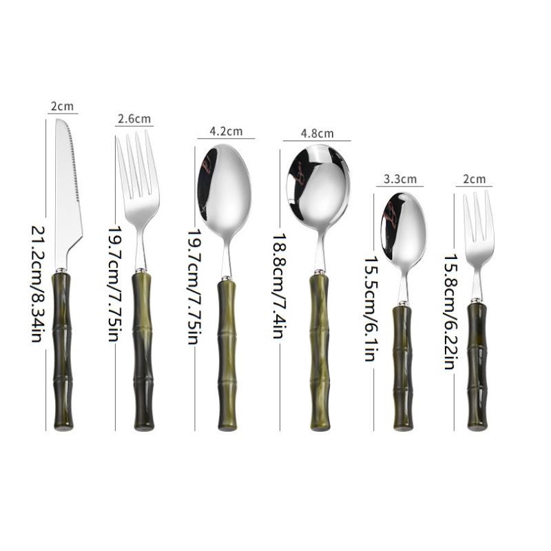 Talheres de Aço Inoxidável 304 - Bamboo Cutlery avaliação e preço
